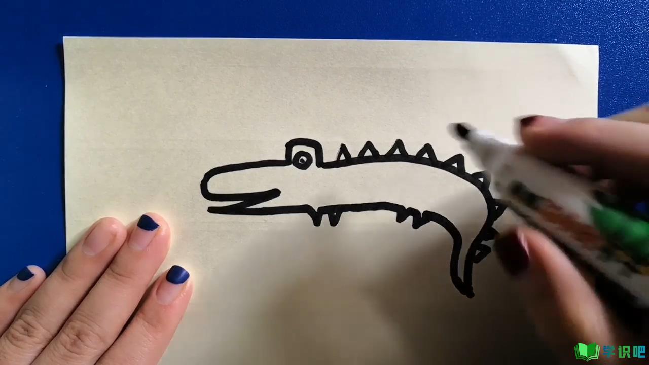 鳄鱼的简笔画如何画？ 第3张