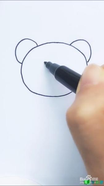 熊猫的简笔画如何画？ 第3张