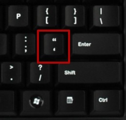 如何用键盘打出单引号？